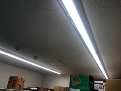 三重県四日市市の倉庫にてLED照明器具への更新電気工事NO.4